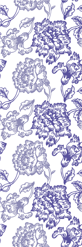 Vinyl teppe natur myk lilla blomsterdesign - Tenstickers