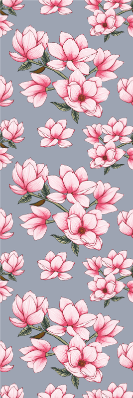 Vinyl teppe natur tre vakre magnolia blomster - Tenstickers