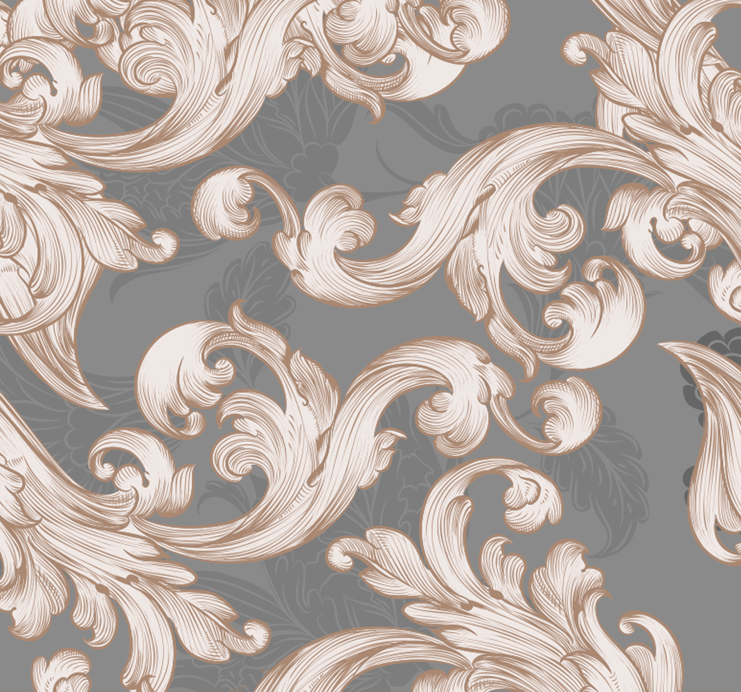 Vinyl teppe vintage wallpaper belle grise - Tenstickers