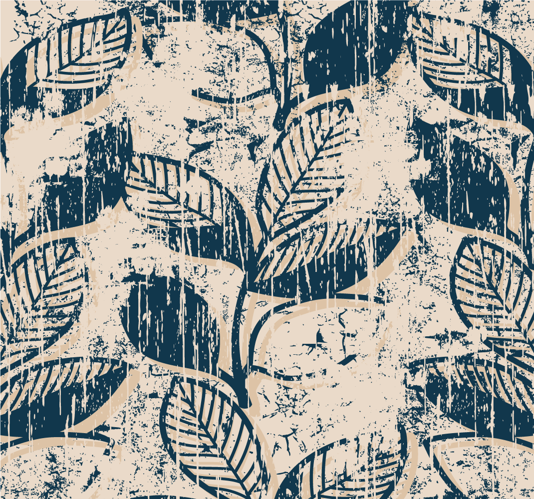 Vinyl teppe vintage grunge vintage mønster - Tenstickers