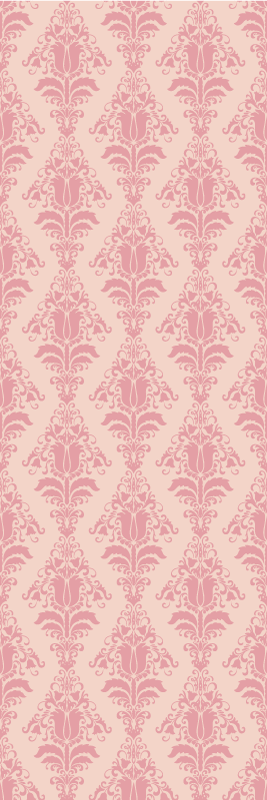 Vinyl teppe vintage fransk provinsial rosa blomster mønster - Tenstickers