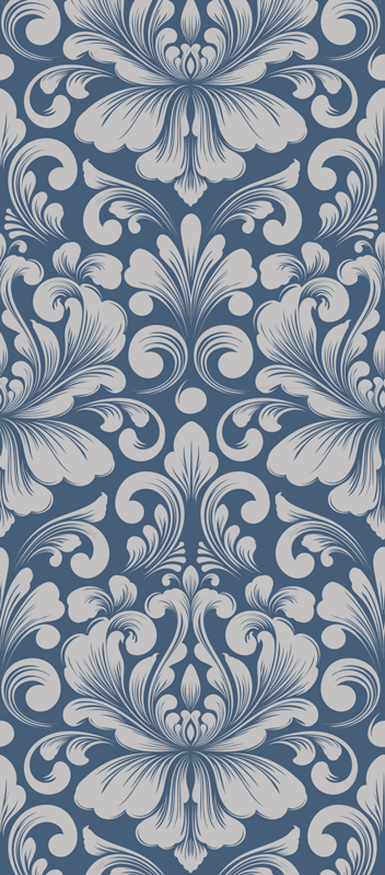 Vinyl teppe vintage klassisk damaskdesign - Tenstickers