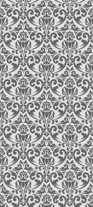 Abstract damask design vinyl teppe vintage - Tenstickers