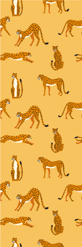 Vinyl teppe dyr gult leopardmønster - Tenstickers