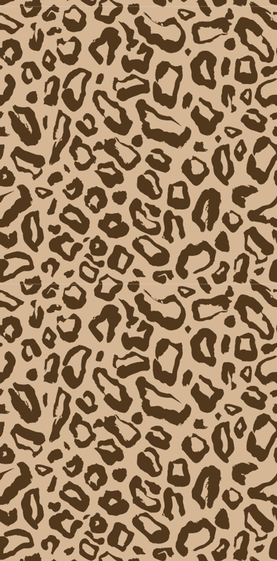 Vinyl teppe dyr store og små leopardflekker - Tenstickers