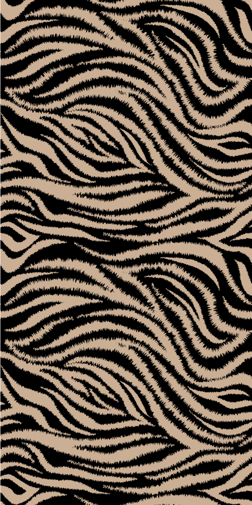 Vinyl teppe dyr med zebrastriper mønster - Tenstickers