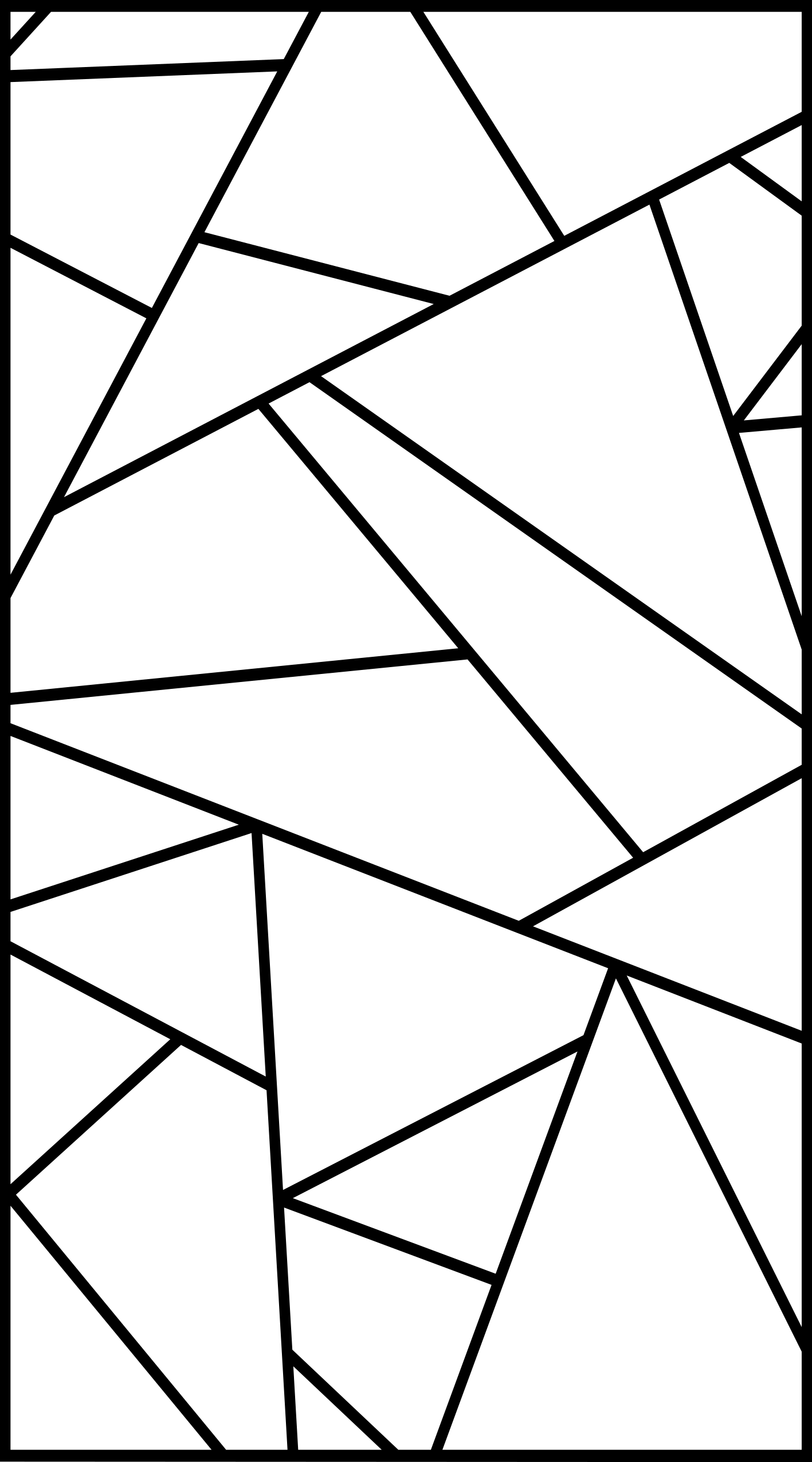 Vinyl teppe moderne med svarte geometriske linjer - Tenstickers