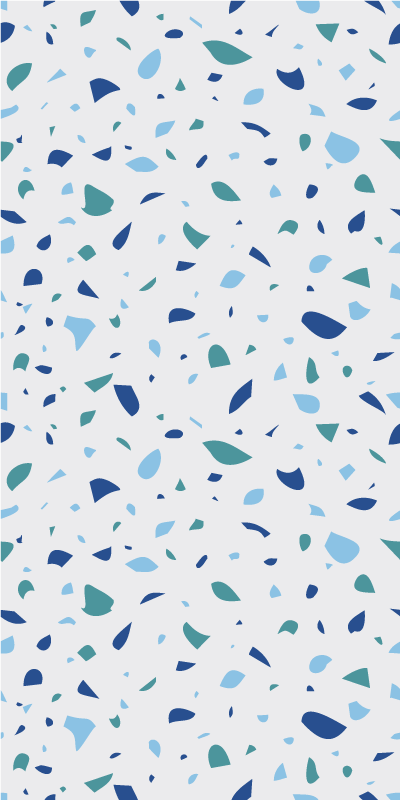 Vinyl teppe tekstur blåtonet terrazzo - Tenstickers