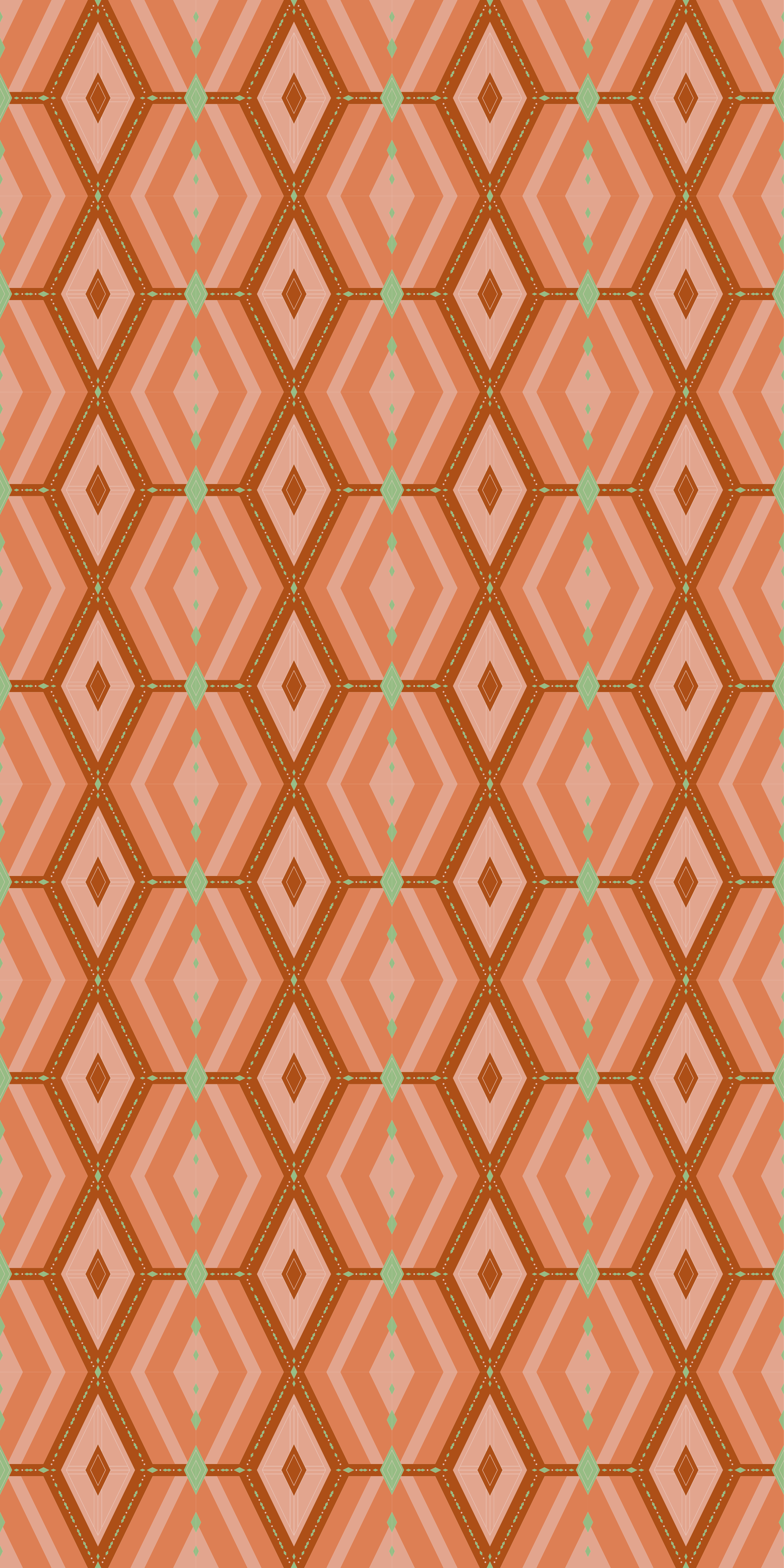 Vinyl teppe vintage 30-talls høstfarger geometrisk - Tenstickers
