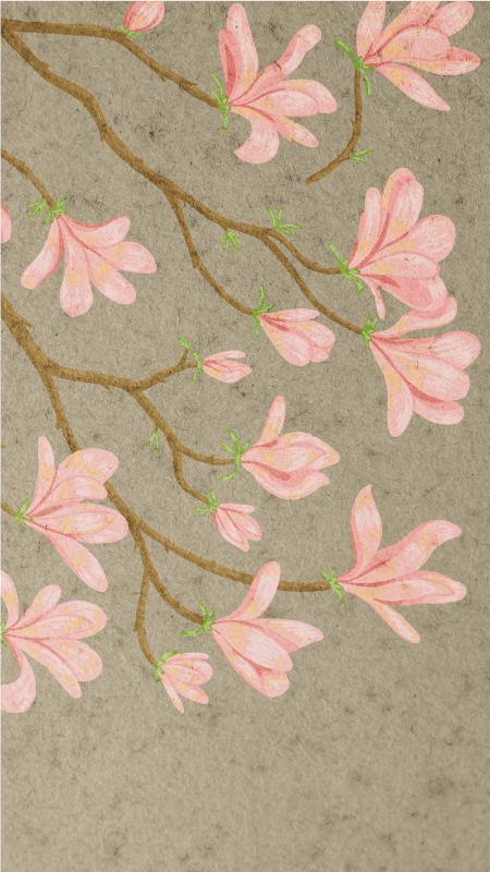 Vinyl teppe vintage magnolia stil - Tenstickers