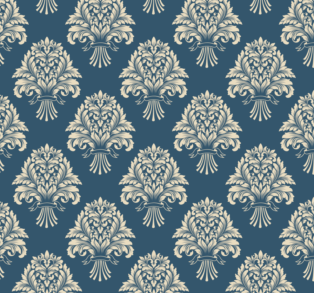 Vinyl teppe vintage barokk blomsterdesign - Tenstickers