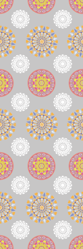 Vinyl teppe vintage lyse mandala sirkler - Tenstickers