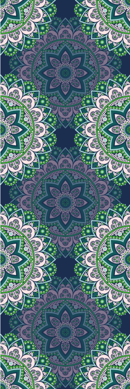 Vinyl teppe vintage med glassmaleri mandala - Tenstickers