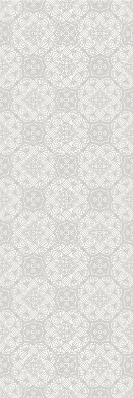Grå etnisk mønster med intrikat design vinyl teppe vintage - Tenstickers