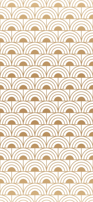 Vinyl teppe vintage gullgradient buemønster - Tenstickers