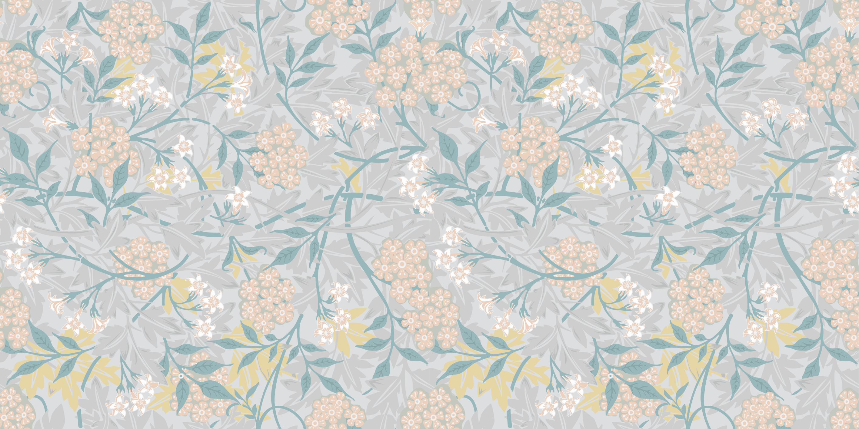 Vinyl teppe vintage 80-talls blomster mønster - Tenstickers