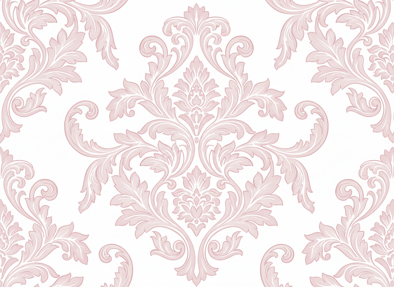 Vinyl teppe vintage blush damask paisley - Tenstickers