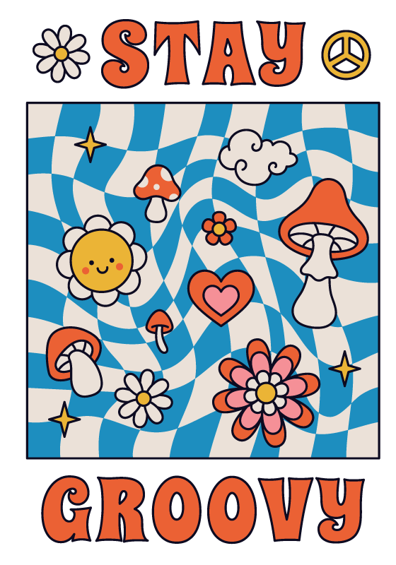 Vinyl teppe sagn og tekster bli groovy - Tenstickers