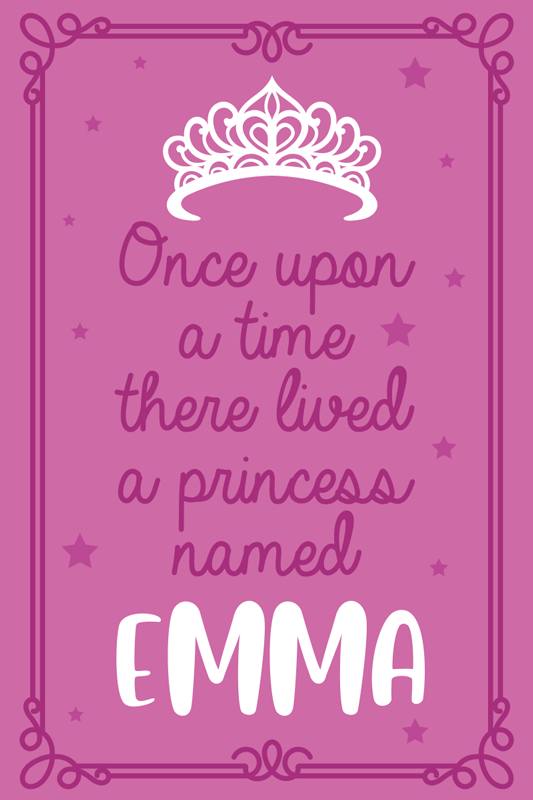 Prinsesse personlig vinyl teppe sagn og tekster - Tenstickers