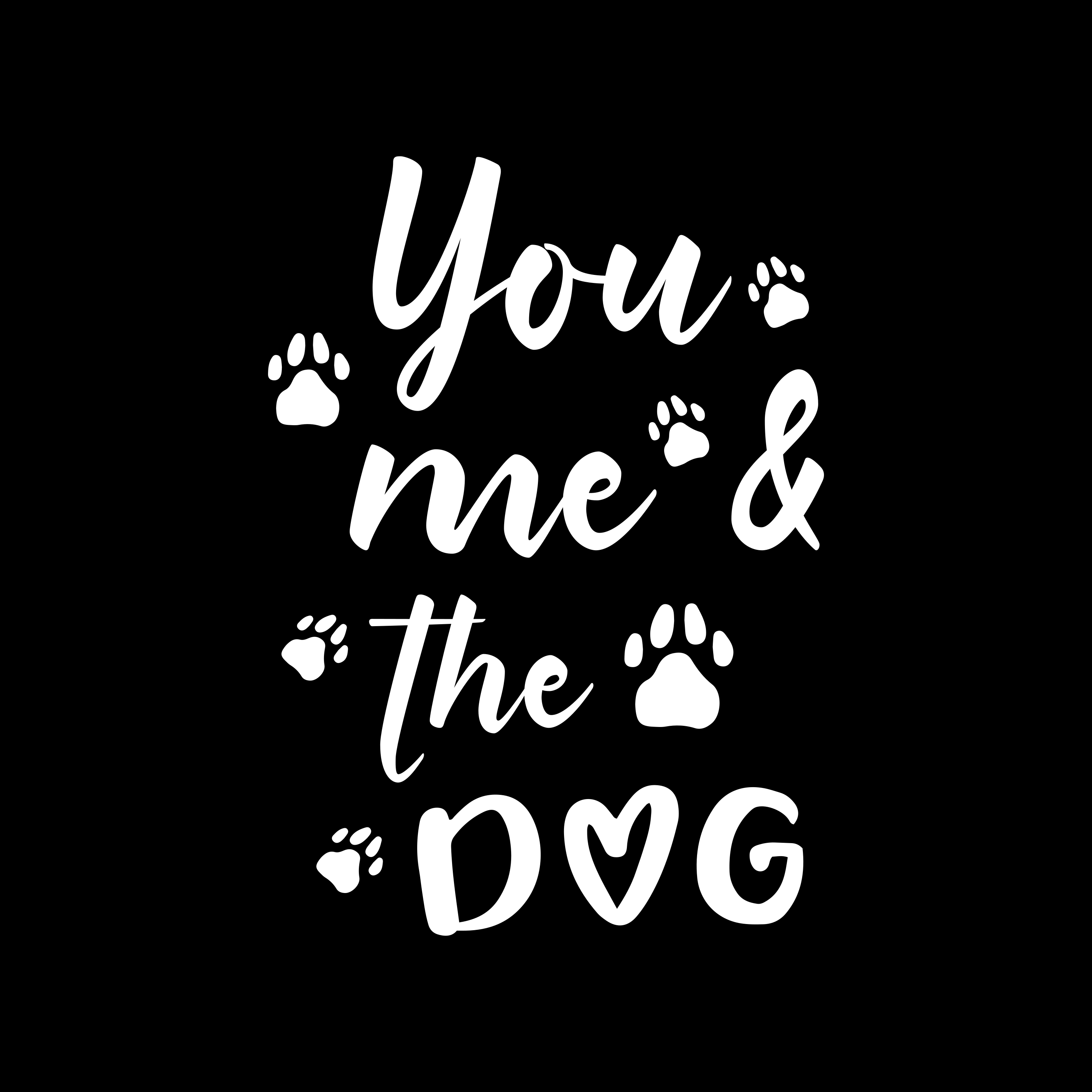 Du, jeg og hunden vinyl teppe sagn og tekster - Tenstickers