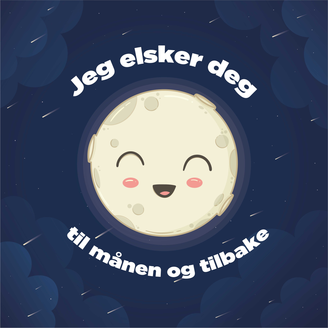 Vinyl teppe sagn og tekster jeg elsker deg til månen - Tenstickers