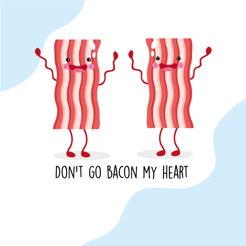 Vinyl teppe sagn og tekster morsom sitat med bacon - Tenstickers