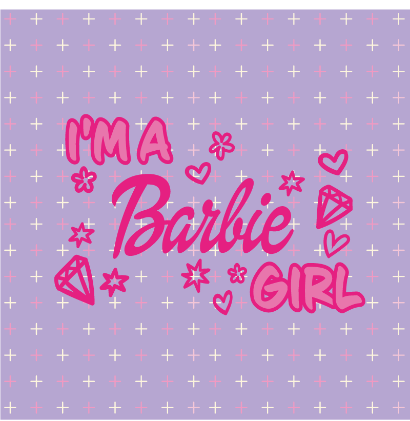 Vinyl teppe sagn og tekster jeg er en barbie jente - Tenstickers