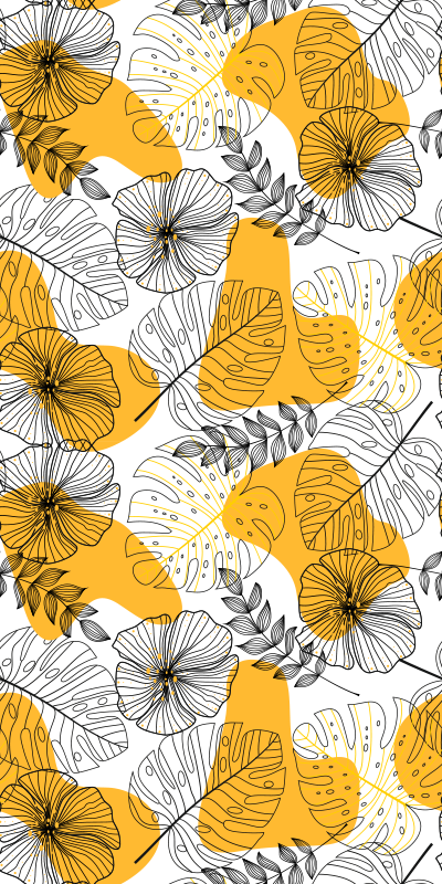 Vinyl teppe tekstur blomsterdesign kallax - Tenstickers