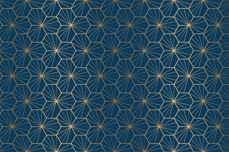 Vinyl teppe geometrisk elegant geometrisk mønster - Tenstickers