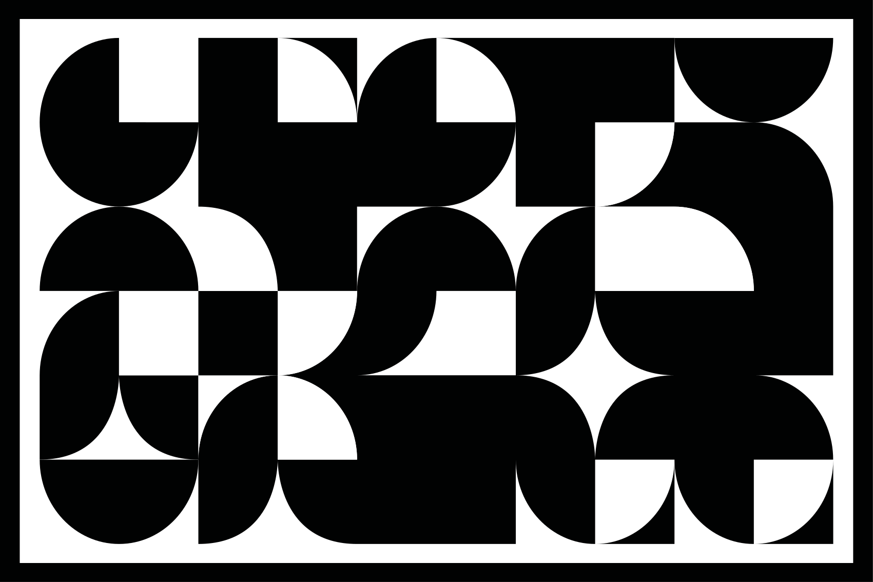 Vinyl teppe geometrisk svart sirkel mønster - Tenstickers