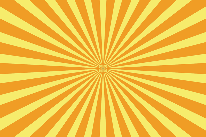 Geometrisk vinyl teppe med abstrakt solnedgang i oransje - Tenstickers