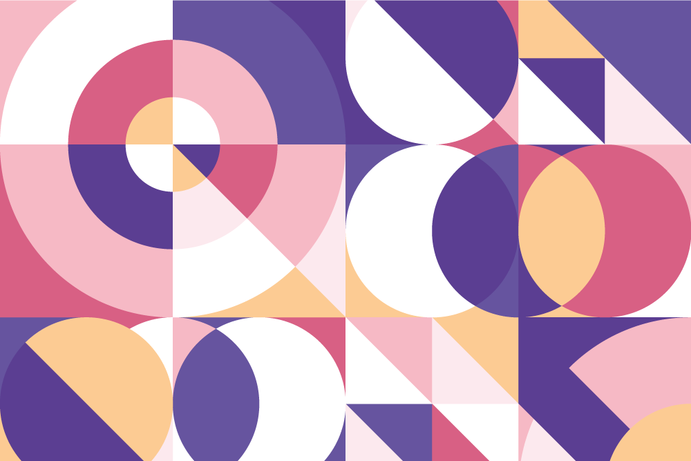 Vinyl teppe geometrisk abstrakte figurer - Tenstickers