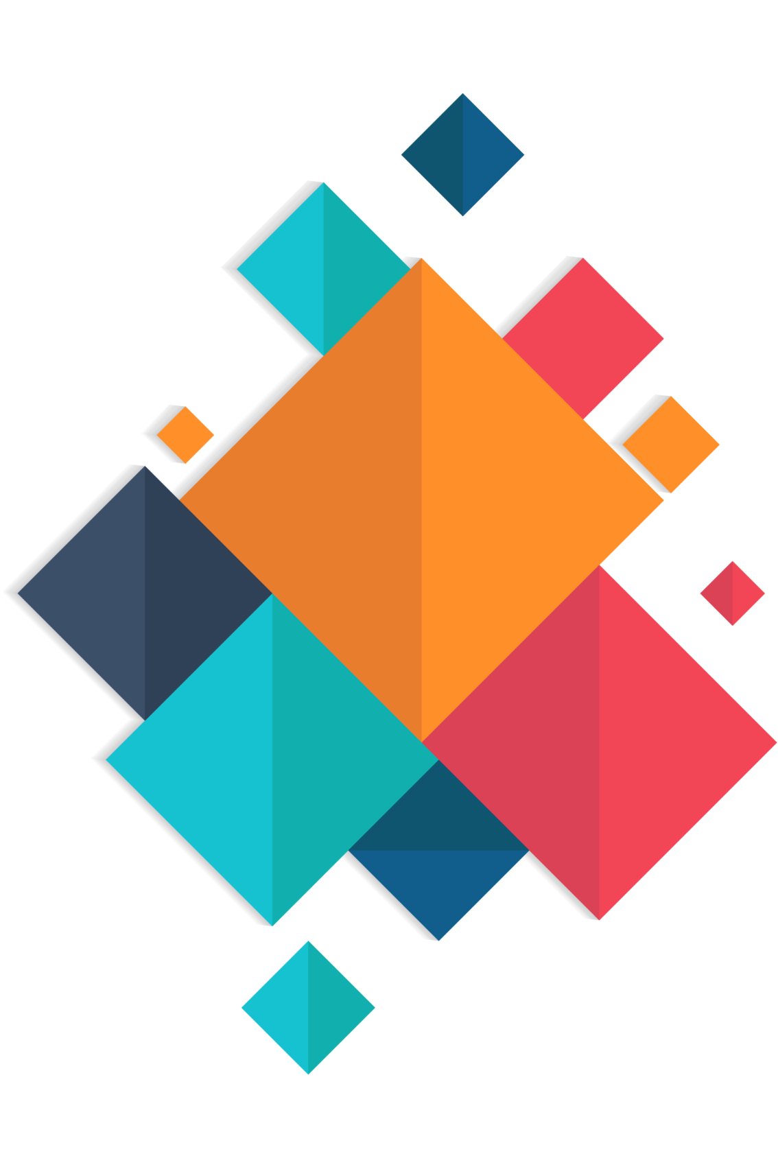 Fargerike kvadrater vinyl teppe geometrisk - Tenstickers