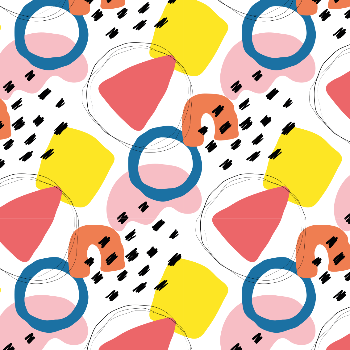 Vinyl teppe geometrisk maleri kunst mønster - Tenstickers