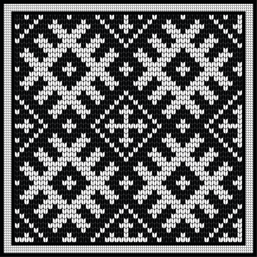 Vinyl teppe geometrisk vikingkjedede firkanter - Tenstickers