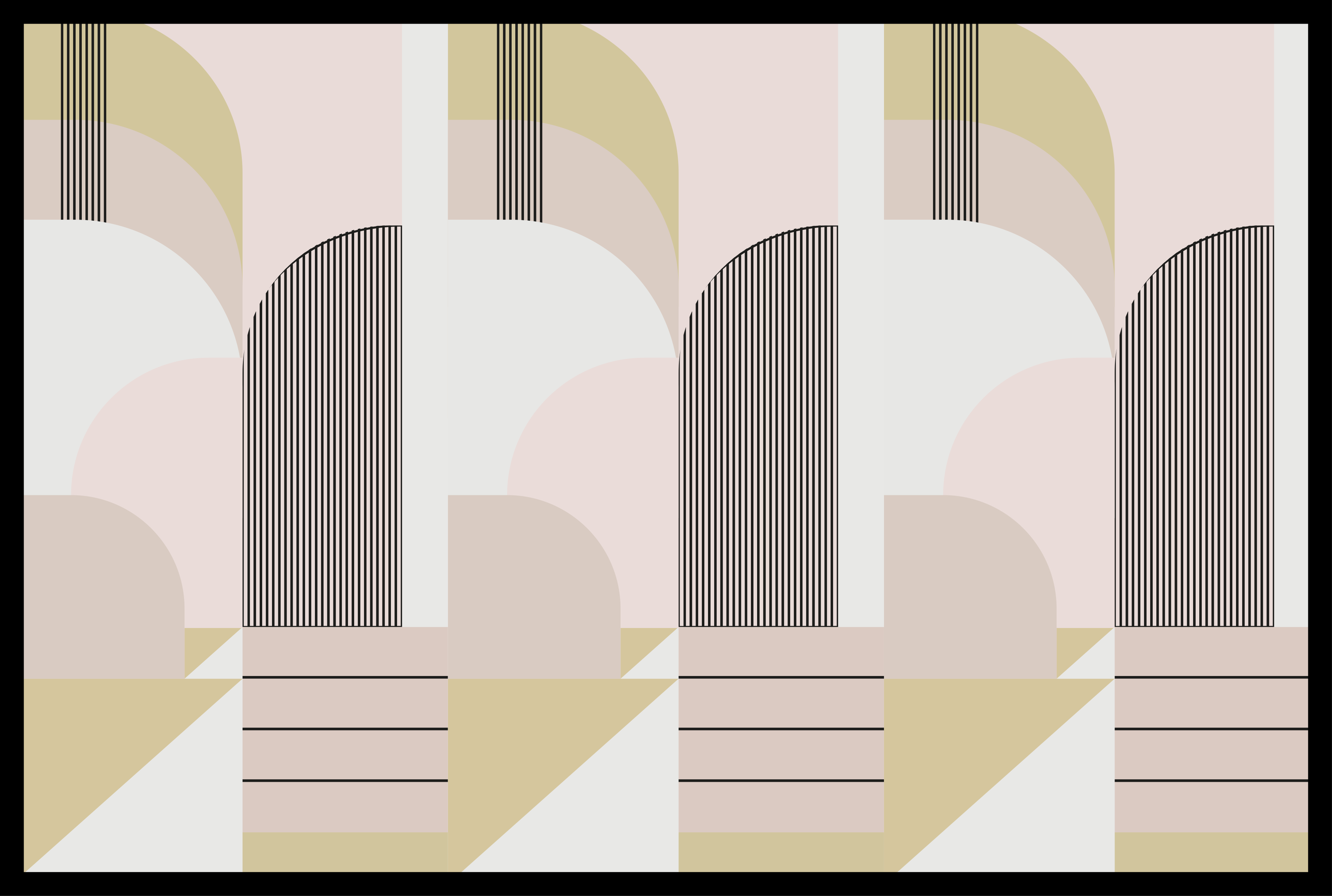 Vinyl teppe geometrisk pastellfarger urban design - Tenstickers