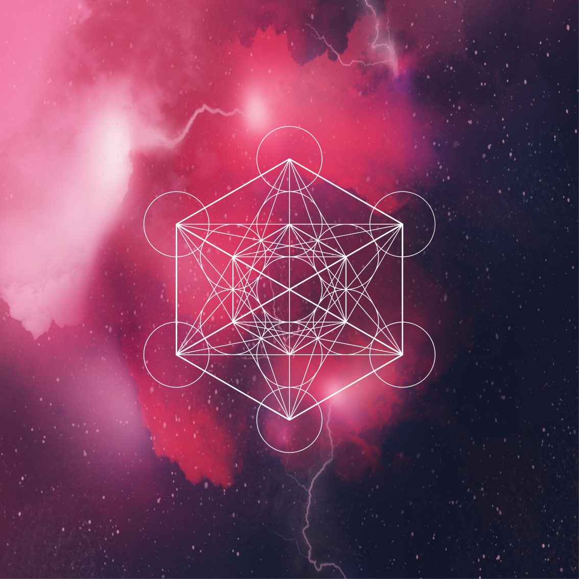 Metatron-symbol vinyl teppe geometrisk - Tenstickers