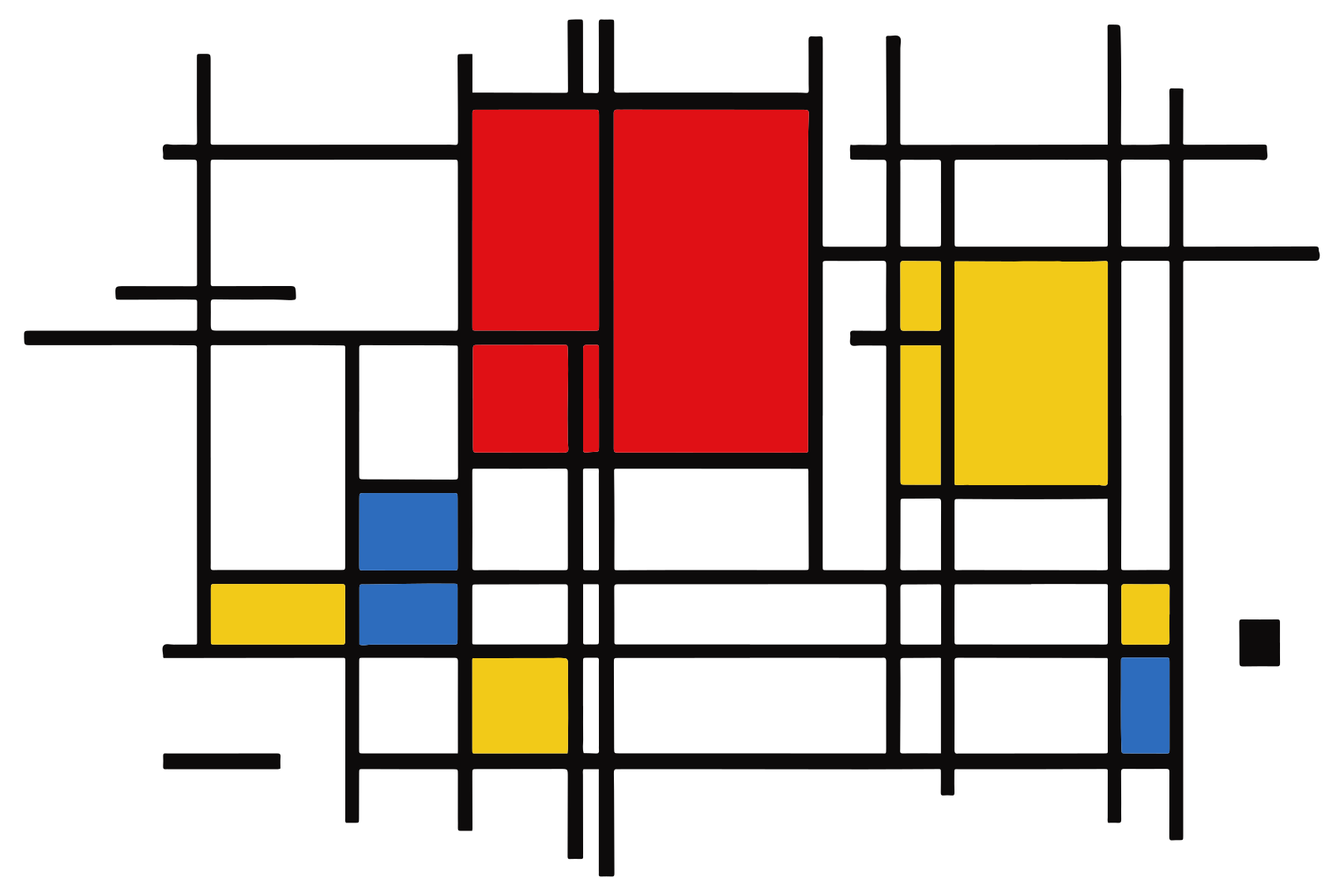 Vinyl teppe geometrisk linjekunst - Tenstickers