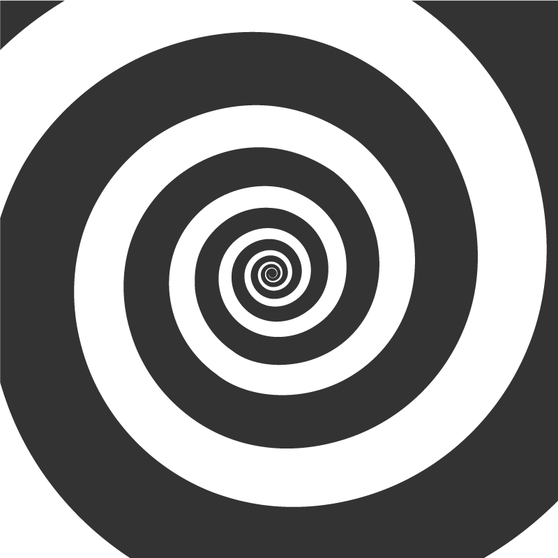 Spiralbevegelse vinyl teppe geometrisk - Tenstickers
