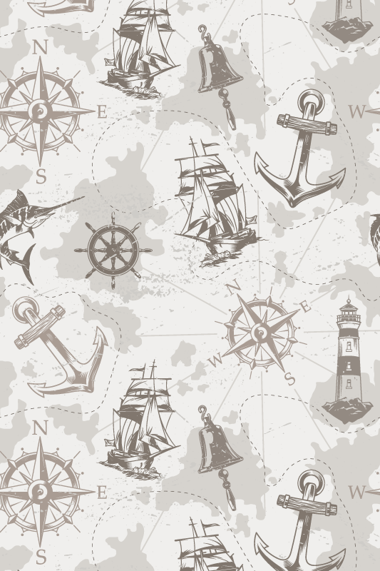 Vintage vinyl teppe verdenskart - Tenstickers