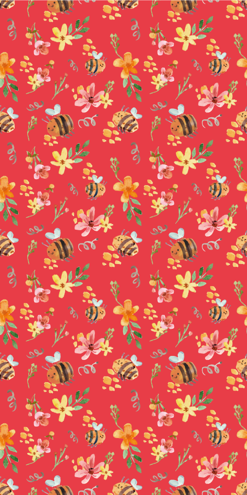 Retro bier og blomster vinyl teppe stue - Tenstickers