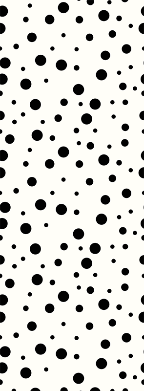 Vinyl teppe stue svarte prikkar på kvit bakgrunn - Tenstickers