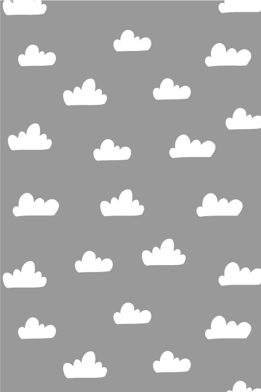 Vinyl teppe grå overskyet himmel - Tenstickers