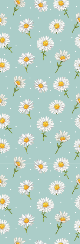 Daisy blomster mønster vinyl teppe midtgang - Tenstickers