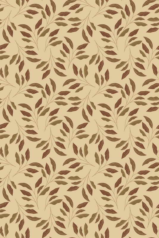 Bladaktig eleganse vinyl teppe beige - Tenstickers