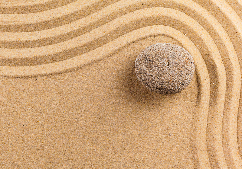 Vinyl teppe beige teksturert zen kule - Tenstickers