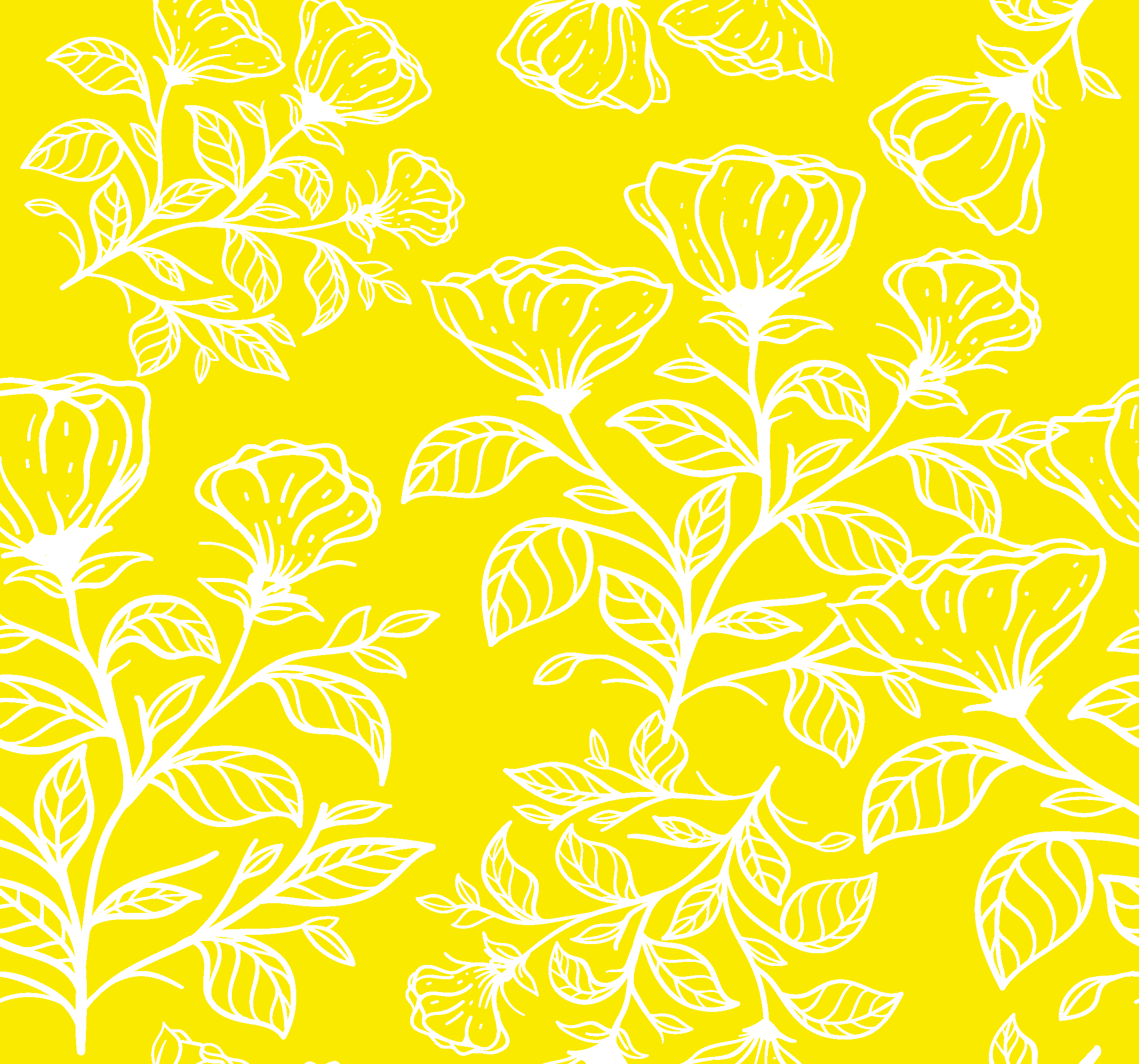 Vinyl teppe gul blomsterdesign mønster - Tenstickers