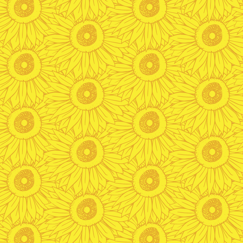 Lette solblomstnyanser vinyl teppe gul - Tenstickers