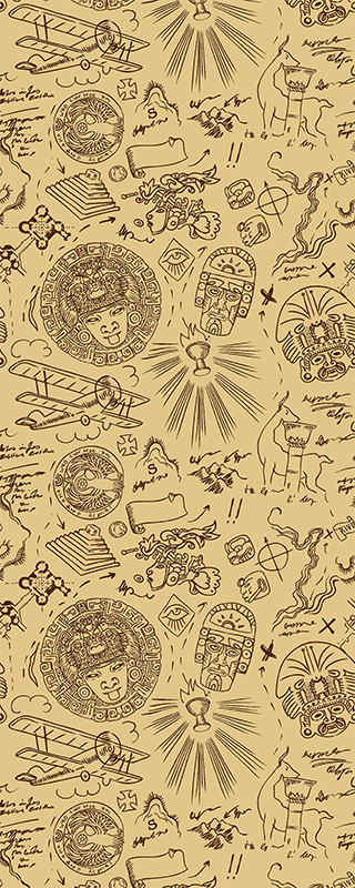 Vinyl teppe gul indiana jones - Tenstickers