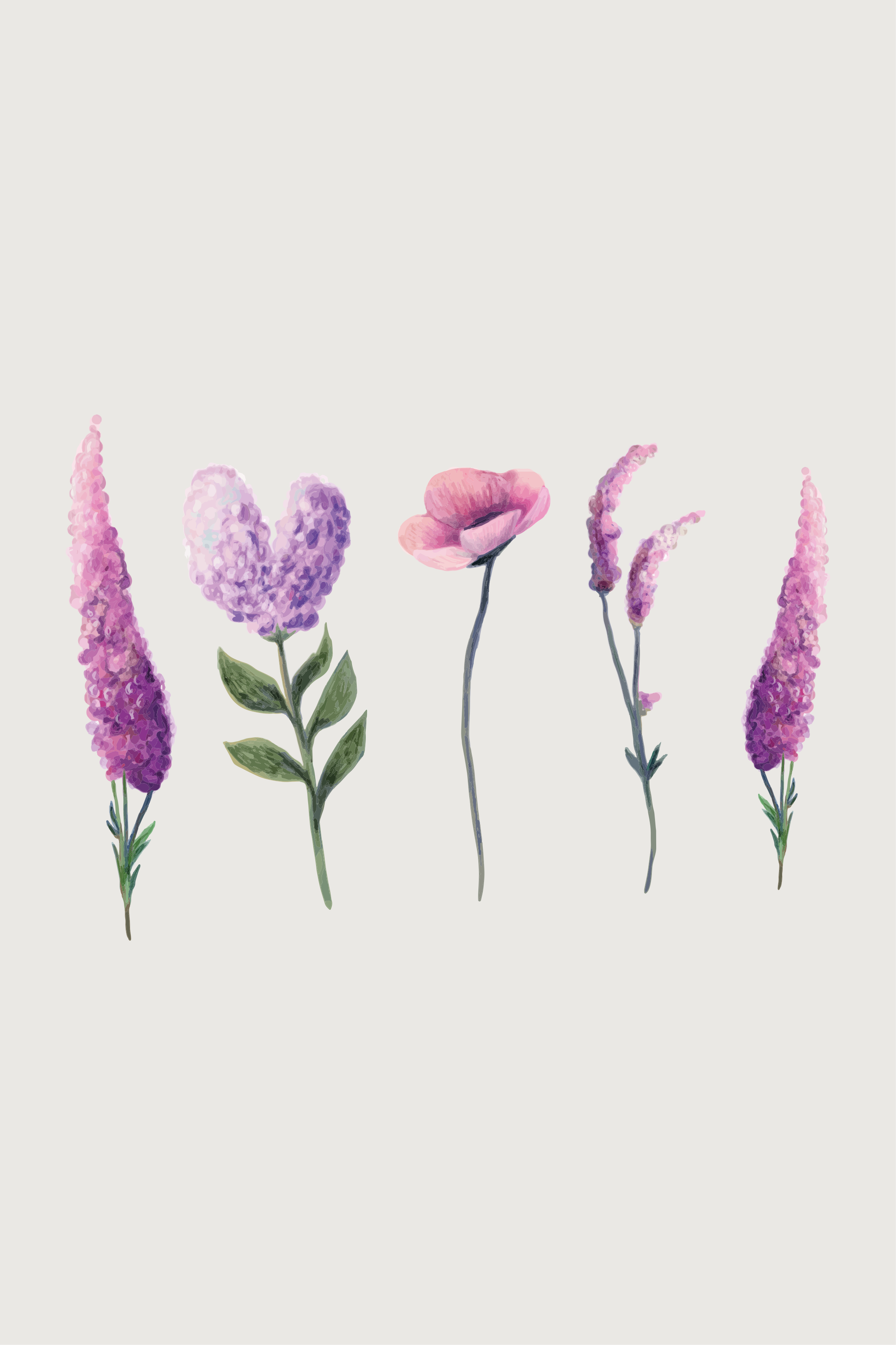 Vinyl teppe lilla nellikblomst mønster - Tenstickers